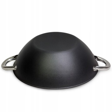 Wok żeliwny z pokrywą indukcja 32cm/11cm 4.5L