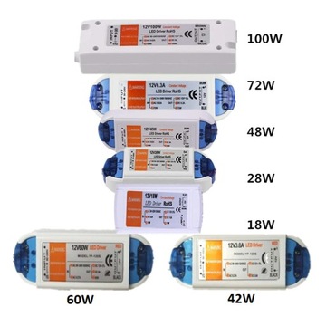 ZASILACZ MEBLOWY SLIM do LED IP20 12V DC 1,5A 18W