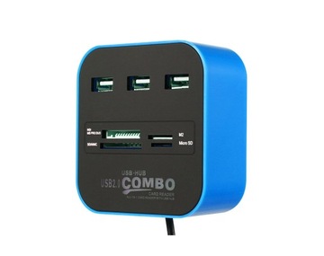 HUB USB +czytnik kart micro SD MS jak Ikea Klockis