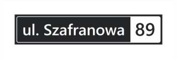 Адресная табличка с номерами домов и заборов 60х12.