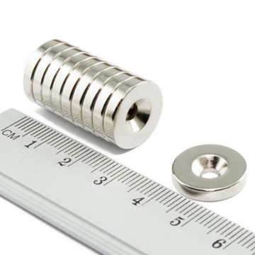 НЕОДИМОВЫЕ НАПРАВЛЯЮЩИЕ 14X3 С ОТВЕРСТИЕМ 8/4 СВОБОДНЫЙ ВИНТ