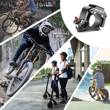 ROCKBROS минималистичный алюминиевый велосипедный звонок, громкий 100 дБ, красный