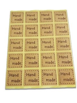 NAKLEJKI HAND MADE, RĘKODZIEŁO, RĘCZNIE ROBIONE 20SZT