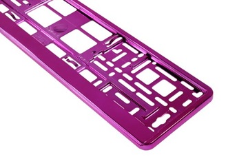 2x розовые металлические рамки номерного знака + 8 винтов + БЕСПЛАТНО