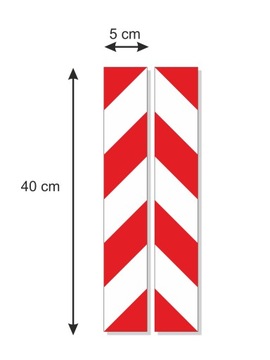 NAKLEJKA PASY ODBLASKOWE LAMINOWANE 5X40 CM