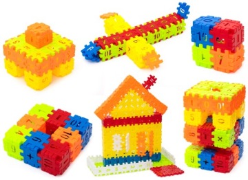 КОНСТРУКТОРЫ ДЛЯ СТРОИТЕЛЬСТВА МАТЕМАТИЧЕСКИХ ЗАДАНИЙ ВАФЛИ 248 шт ПАЗЛ