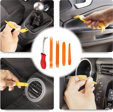 УНИВЕРСАЛЬНЫЕ ЗАЖИМЫ АВТОМОБИЛЬНЫЕ ЗАЖИМЫ ДЛЯ ОБИВКИ АВТОМОБИЛЯ + СЪЕМНИКИ ДЛЯ ЛОЗОВ