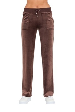JUICY COUTURE Brązowe spodnie Del Ray Pocket Pant S