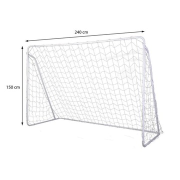 Садовые футбольные ворота 240x150 см Металл + прочный коврик NILS BR240P