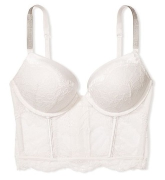 Gorset top Victoria's Secret bombshell 2x push-up z cyrkoniami 70B (32B)