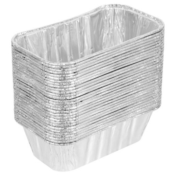 JEDNORAZOWE PATELNIE ALUMINIOWE PUDEŁKO Z GRILLA BLASZANEGO 30 SZT