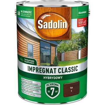 SADOLIN Impregnat classic hybrydowy tek 4,5l
