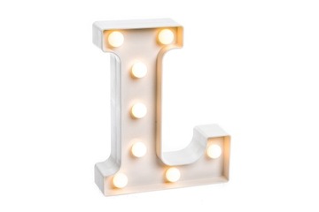 Świecąca litera literka LED - L - 22 cm