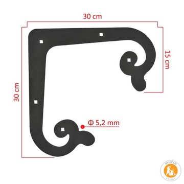 Декоративная фурнитура для ставен 30 см О-05