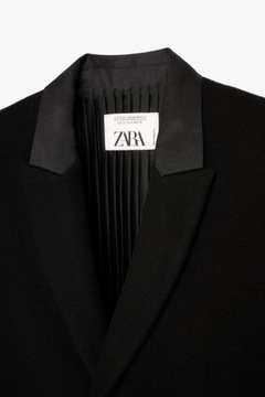 ZARA STUDIO PŁASZCZ WEŁNA 63% M WEŁNIANY CZARNY KLASYCZNY PREMIUM 999 ZŁ