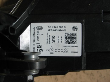 передний фонарь vw Golf 7 VII лифт 16-20 лет 5Г1941006Д