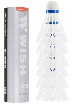 WISH Набор ракеток для бадминтона в футляре + 6 нейлоновых воланов