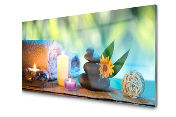 Panel szklany dekor Świeczki Ręcznik 120x60