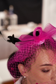 Головной убор Fascinator с вуалью и бантом