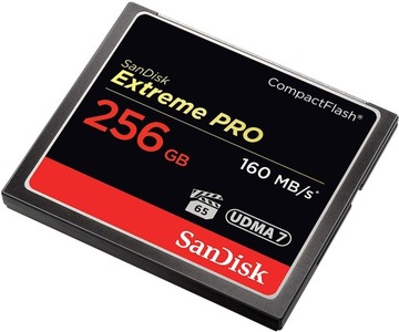 SANDISK 256 ГБ Compact Flash EXTREME PRO CF 160 МБ/с