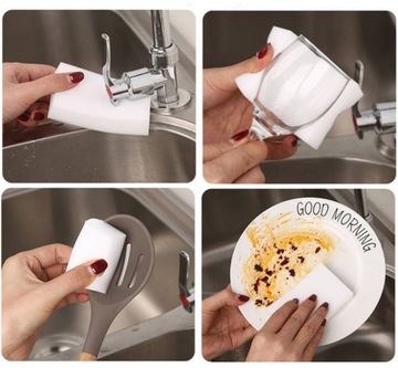 Magiczna gąbka z melaniny do czyszczenia bez detergentów