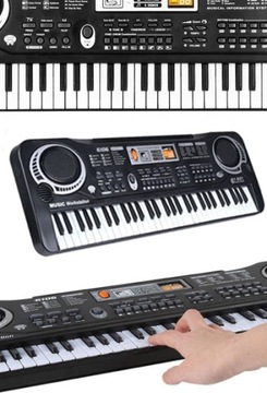 KEYBOARD PIANINKO ORGANY PIANINO ELEKTRONICZNE 61 KLAWISZY DZIECI +MIKROFON