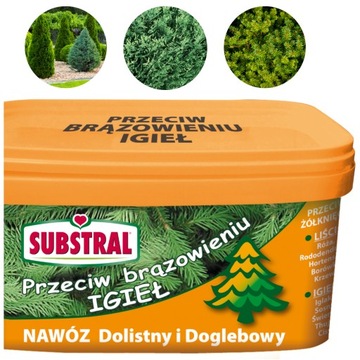 SUBSTRAL Nawóz do iglaków IGLASTYCH 5kg przeciwdziała brązowieniu igieł