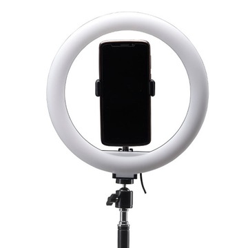 LAMPA PIERŚCIENIOWA RING LED 20cm SELFIE makijaż DO STREAMINGU wejście USB