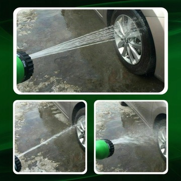 САДОВЫЙ ШЛАНГ 8м, ВЫДВИЖНОЙ, ГИБКИЙ + СОЕДИНИТЕЛИ + ПИСТОЛЕТ