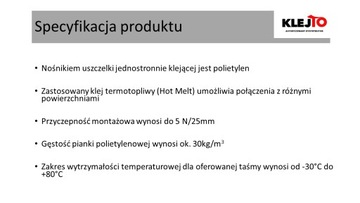 Taśma piankowa akustyczna NOISES OFF 3mm x 30mm