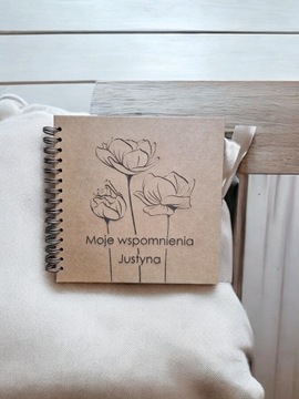 Альбом для скрапбукинга на память о юбилее 20,5х20,5см крафт 35 карт + гравировка