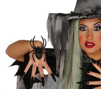 Pająk ptasznik czarny 2 szt plastikowy Halloween