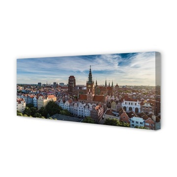 Obraz na płótnie Gdańsk Panorama kościół 125x50