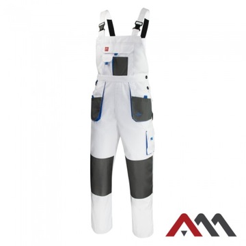 Spodnie Robocze Ogrodniczki CLASSIC WHITE białe MOCNE r.60