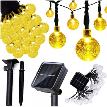 LAMPKI SOLARNE OGRODOWE 12M 100LED