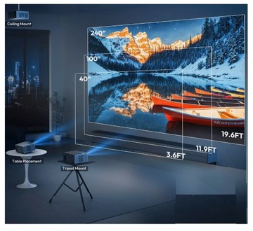 Проектор Проектор Android 11 FullHD 4K 18000lm 600ANSI WiFi VIZIO TECH X6