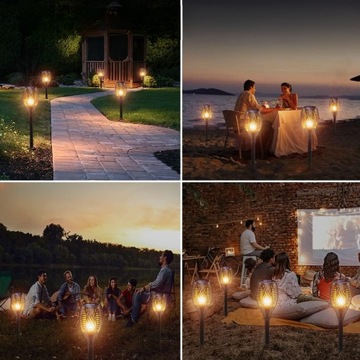 СОЛНЕЧНАЯ ЛАМПА ФАКЕЛ СОЛНЕЧНЫЕ ЛАМПЫ ДЛЯ САДА ПЛАМЯ ОГОНЬ LED 4 ШТ.