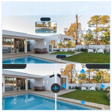 ВРАЩАЮЩАЯСЯ НАРУЖНАЯ КАМЕРА, двойной WIFI ULTRA HD, 4xZOOM, отслеживание движения