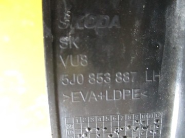8786/35 SPOILER NÁRAZNÍKU L PŘEDNÍ SKODA FABIA 2 5J0853887