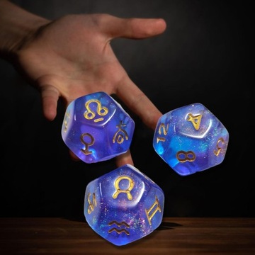 3x Многогранные игральные кости Карты в многогранном стиле K12 Party Favors