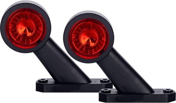 LAMPA OBRYSOWA ROGOWA SKOŚNA BIAŁO CZERWONA LED