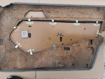 Mercedes W124 серая кожаная обивка дверей