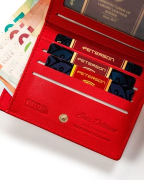 ЖЕНСКИЙ КОШЕЛЕК PETERSON НА ЗАМКЕ-МОЛНИИ С СТОПОРОМ RFID