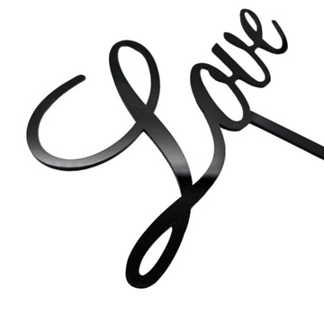 Фигурка-топпер для свадебного торта LOVE, украшение в разных цветах