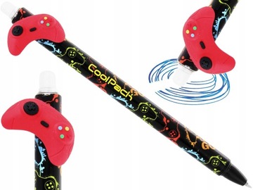 COOLPACK Automatyczny WYMAZYWALNY DŁUGOPIS Ścieralny Szkolny Gamer Pad 0,5