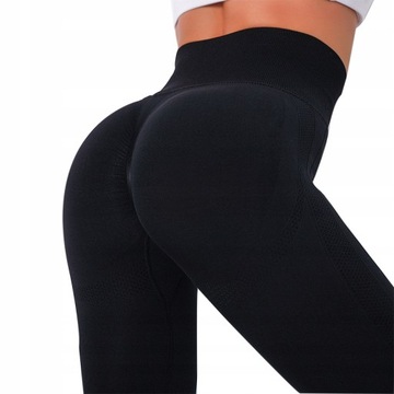 СПОРТИВНЫЕ ЛЕГИНГИ БЕСШОВНЫЕ С ВЫСОКОЙ ПОСАДКОЙ FITNESS M