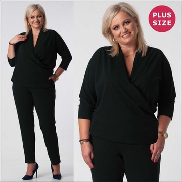ELEGANCKI Kombinezon damski Plus Size WYSZCZUPLAJĄCY (44-54) 48 4XL