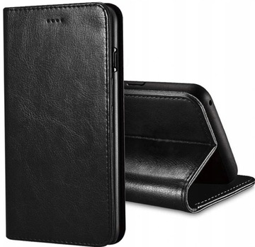 LUKSUSOWE ETUI SKÓRZANE SAMSUNG J3 2017 + SZKŁO x3