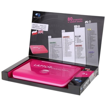 Laptop edukacyjny PL/ENG HHPoland 80funkcji różowy