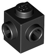 Lego 26604 klocek 1x1 wypustki czarny 10 szt N